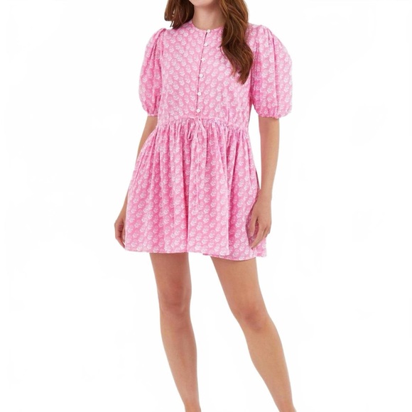 Livro Dresses & Skirts - Livro “London Dress” in Pink Marigolds – Size L (NWT)